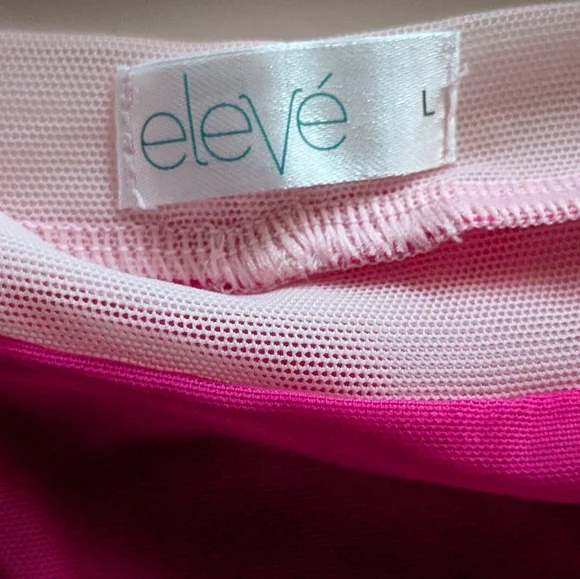 Elevé Pull-on Mesh Ballet Skirt Hot Pink  Adult Large - Picture 3 of 4